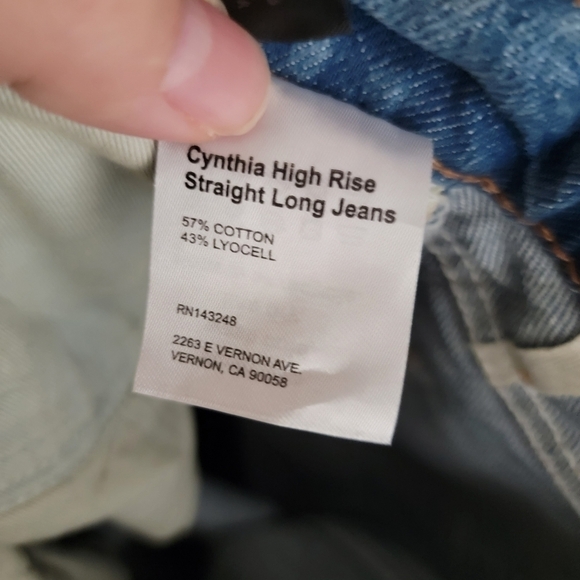 Reformation Cynthia High Rise Straight Jeans in Colorado size 24 NWT - Picture 12 of 13